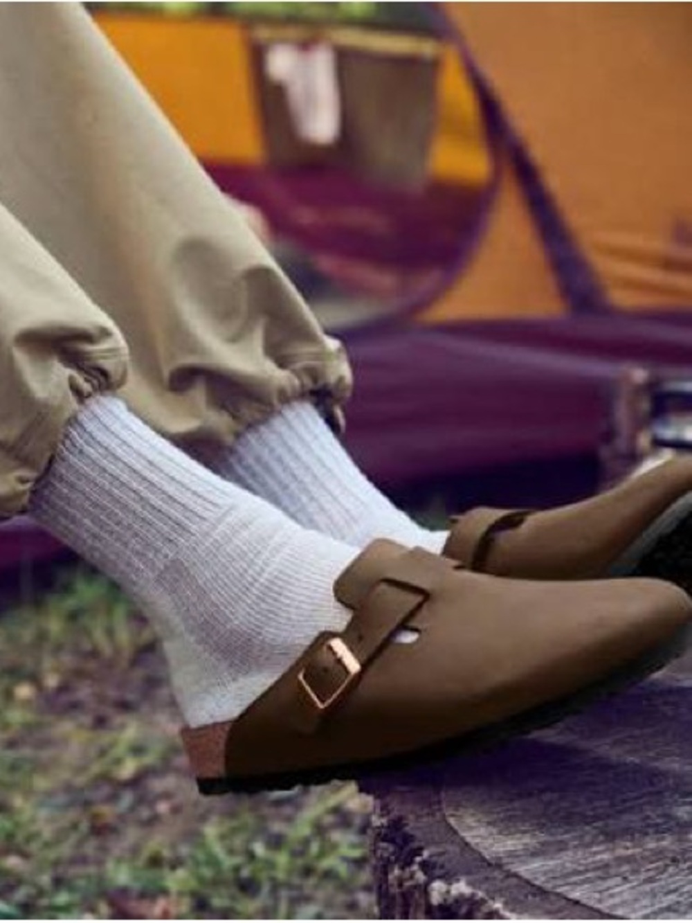 Birkenstock Boston Brown Soft Footbed Slip-On Clogs with Buckle size 8-8.5